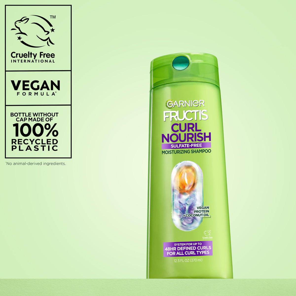 Garnier Fructis before and after curls showing reduced frizz