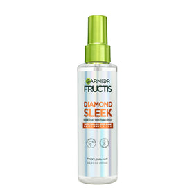 Garnier Fructis front packaging showing spray bottle and product name for glossy finish