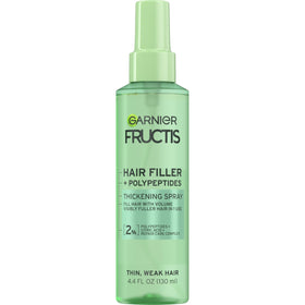 Garnier Fructis front packaging showing volumizing spray and benefit