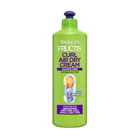 Garnier Fructis front packaging showing XL 16.9 oz and curl claims