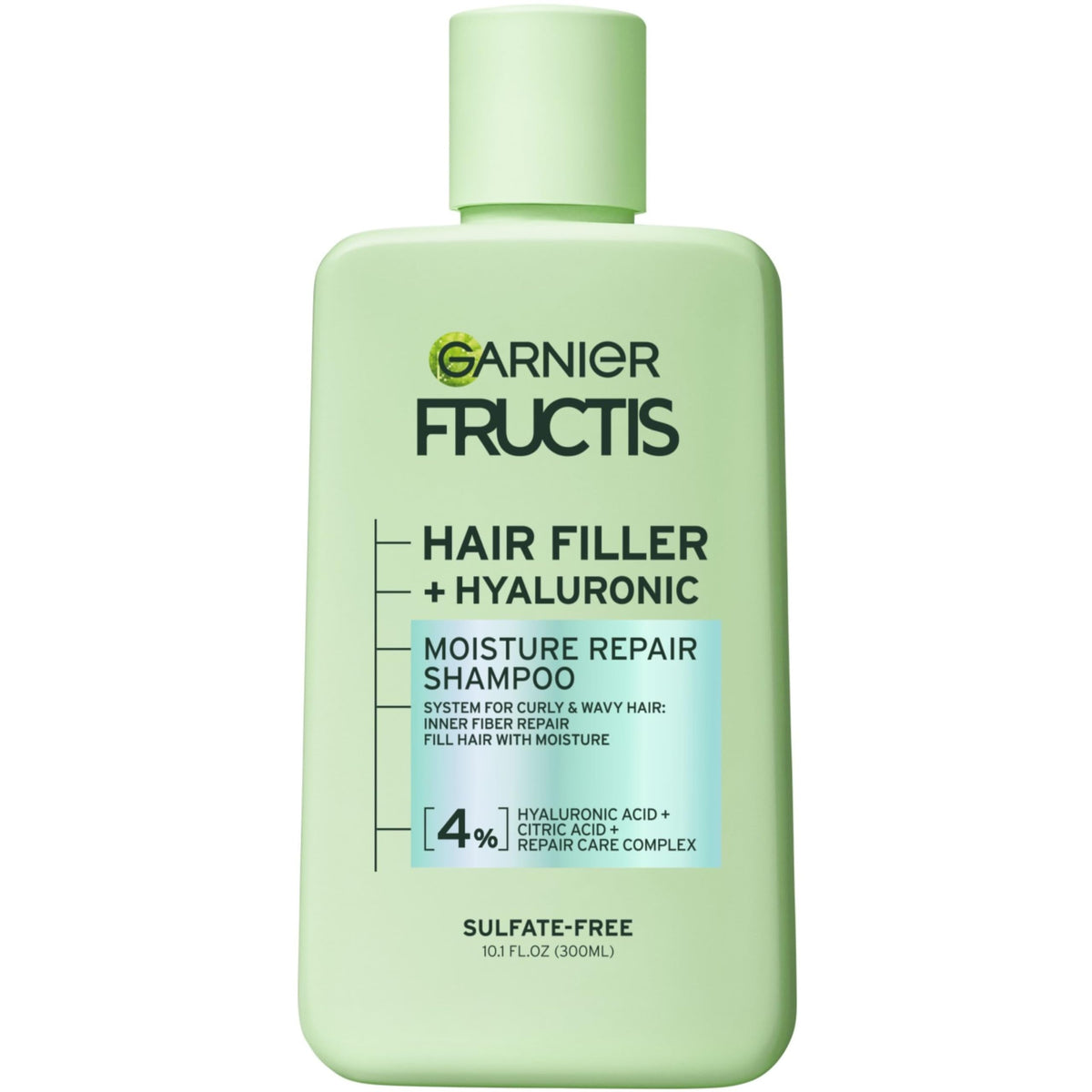 Garnier Fructis front packaging showing bottle and label benefits