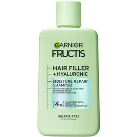 Garnier Fructis front packaging showing bottle and label benefits