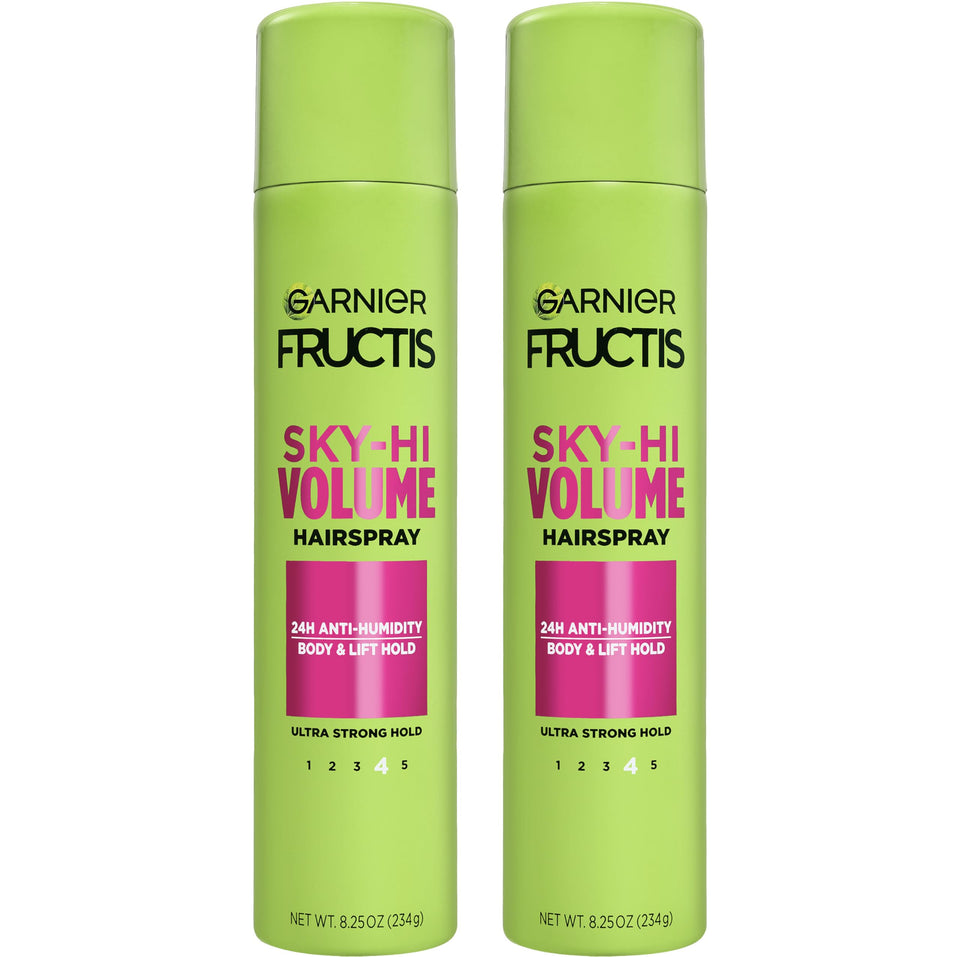 Garnier front packaging showing dual 8.25 oz bottles and product benefits