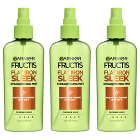 Garnier Fructis front packaging showing spray bottle and branding for easy identification and styling benefit