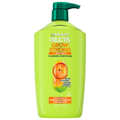 Garnier Fructis front packaging showing product benefits and size
