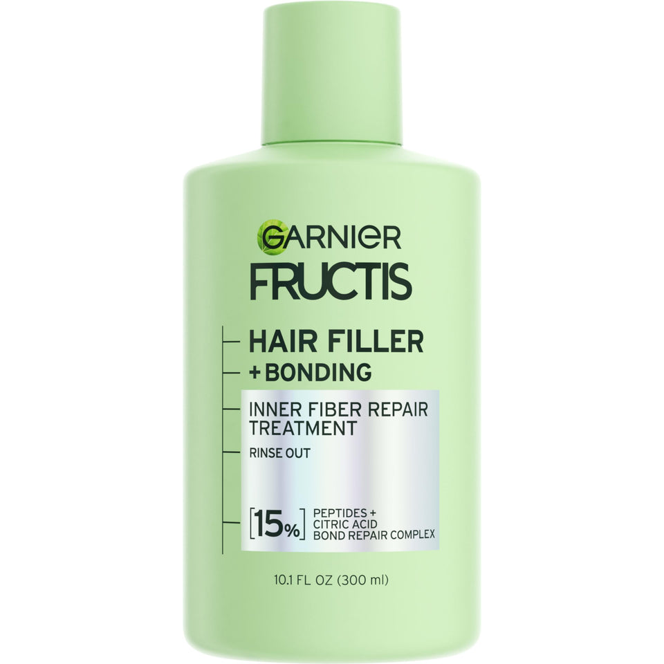 Garnier Fructis front packaging showing treatment and benefits