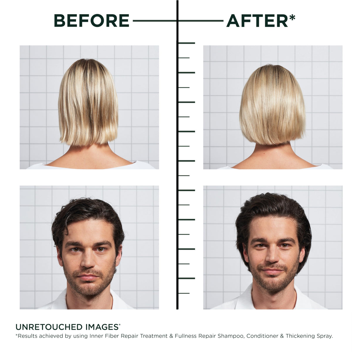 Garnier Fructis bottle in hand showing size and travel-friendly benefit