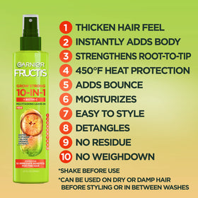 Garnier Fructis ingredients highlight biotin and vitamin C for fuller-looking hair benefits
