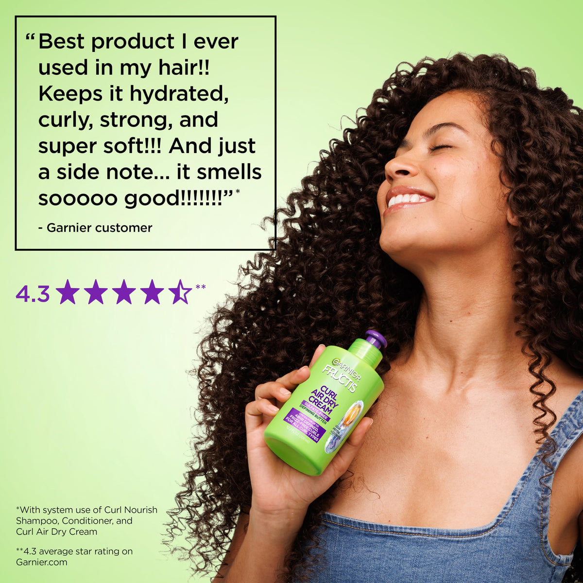Garnier Fructis coconut and plant protein ingredients for moisture