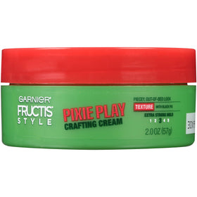 Garnier Fructis Pixie Play front packaging showing product size and label, easy travel benefit