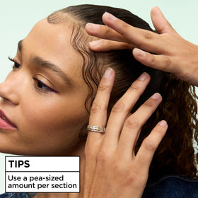 Garnier prayer-hands application smoothing mid-lengths for curl definition