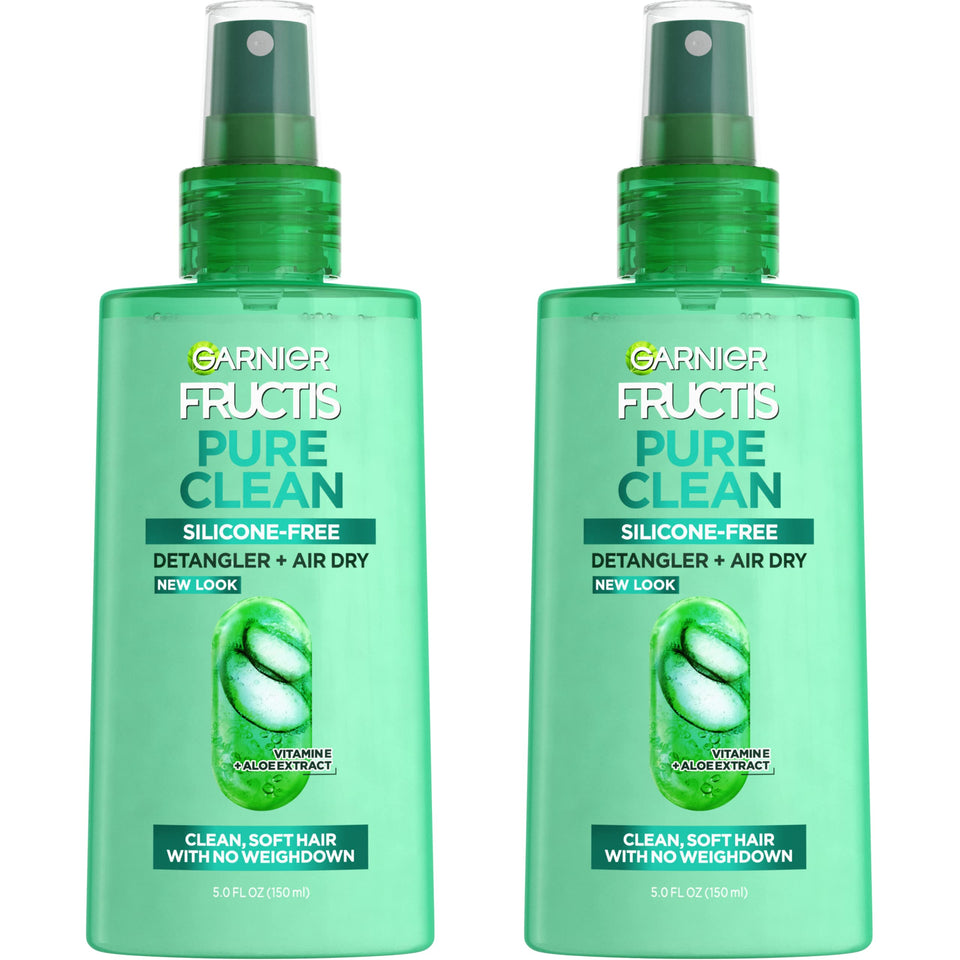 Garnier Fructis Pure Clean front packaging showing bottle and label, highlights gentle formula