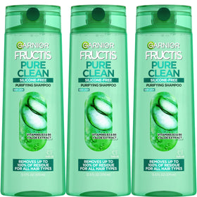Garnier Fructis front packaging showing label and bottle recycling benefit