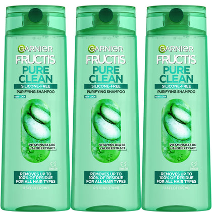 Garnier Fructis front packaging showing label and bottle recycling benefit