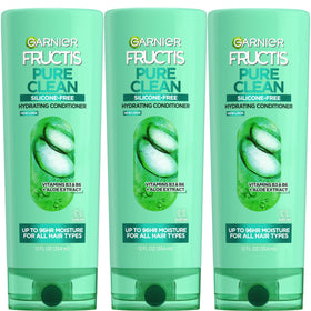 Garnier Fructis front packaging showing label and recycled bottle benefit