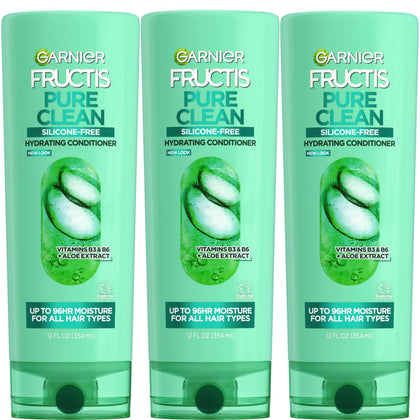 Garnier Fructis front packaging showing label and recycled bottle benefit