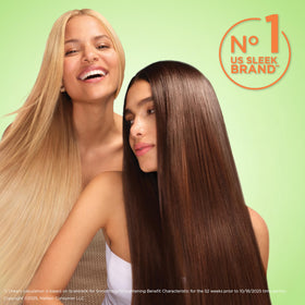 Garnier styled hair after serum for sleek shine and tamed flyaways