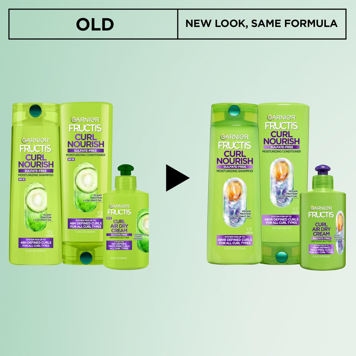 Garnier Fructis shampoo pouring and foaming to gently cleanse curls