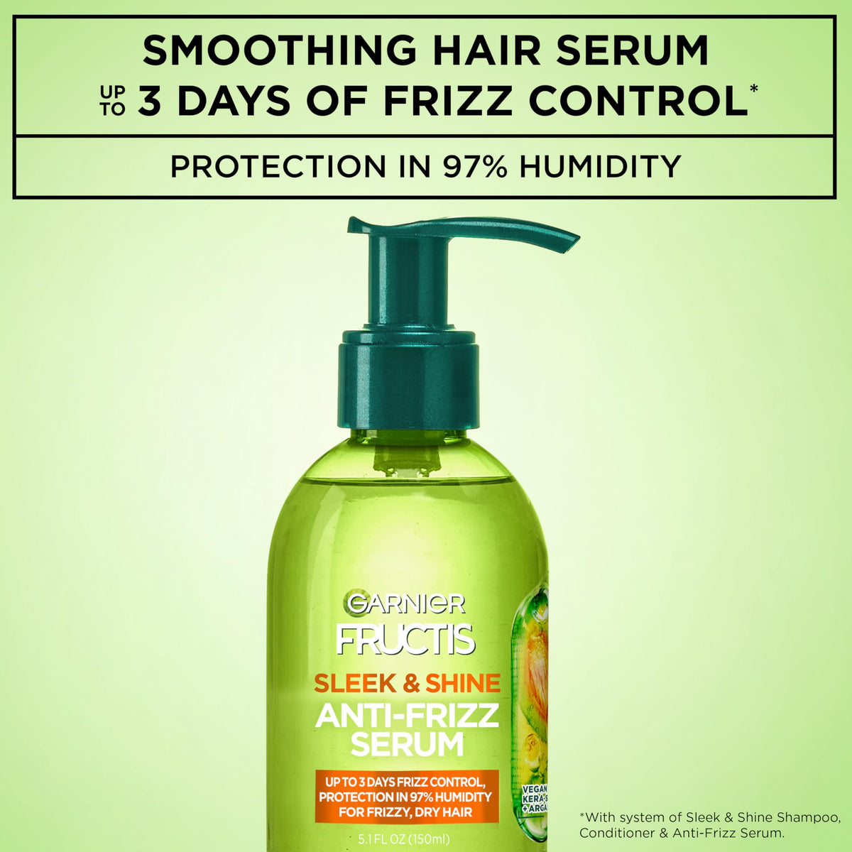 Garnier pump close-up demonstrating easy dispensing and precise control
