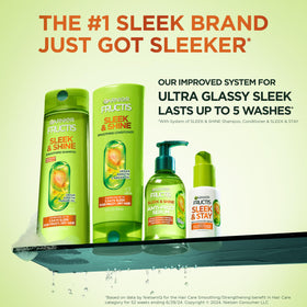 Garnier close label detail highlighting plant keratin and argan oil benefits
