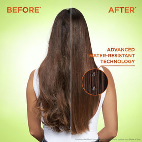 Garnier Fructis travel-size shampoo and conditioner ready for packing