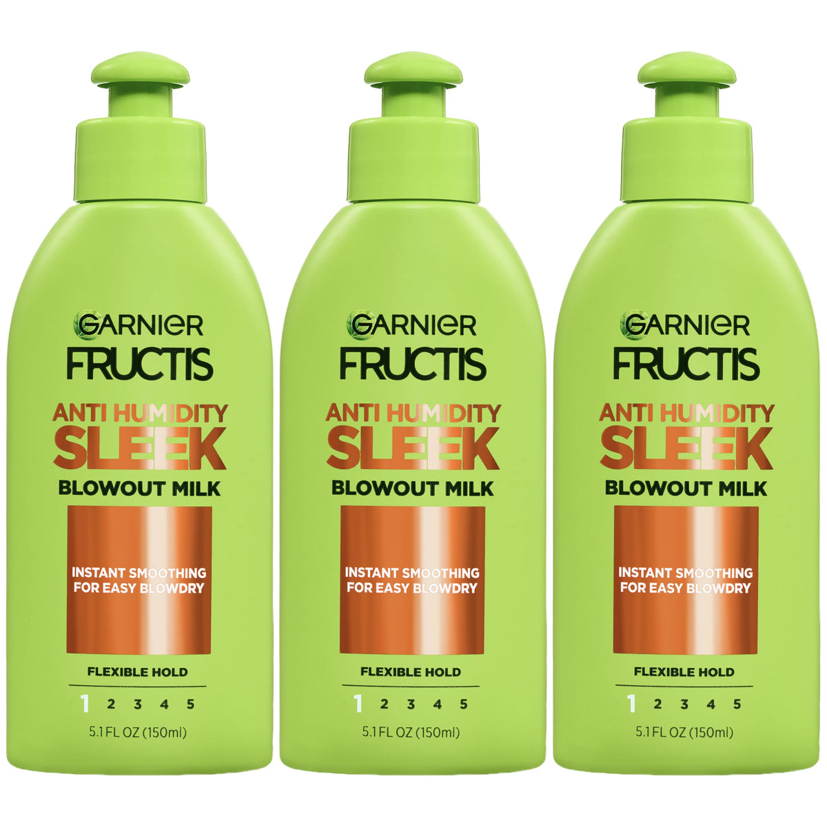 Garnier Fructis front packaging showing product benefits and compact bottle