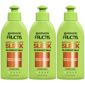 Garnier Fructis front packaging showing product benefits and compact bottle