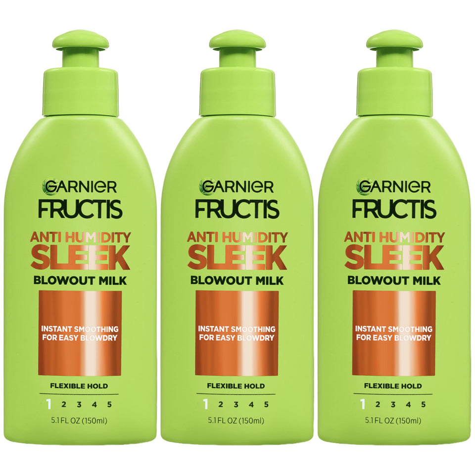 Garnier Fructis front packaging showing product benefits and compact bottle