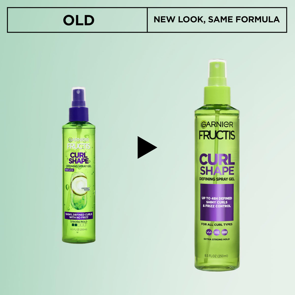 Garnier Fructis spray nozzle closeup demonstrating mist application for even hold