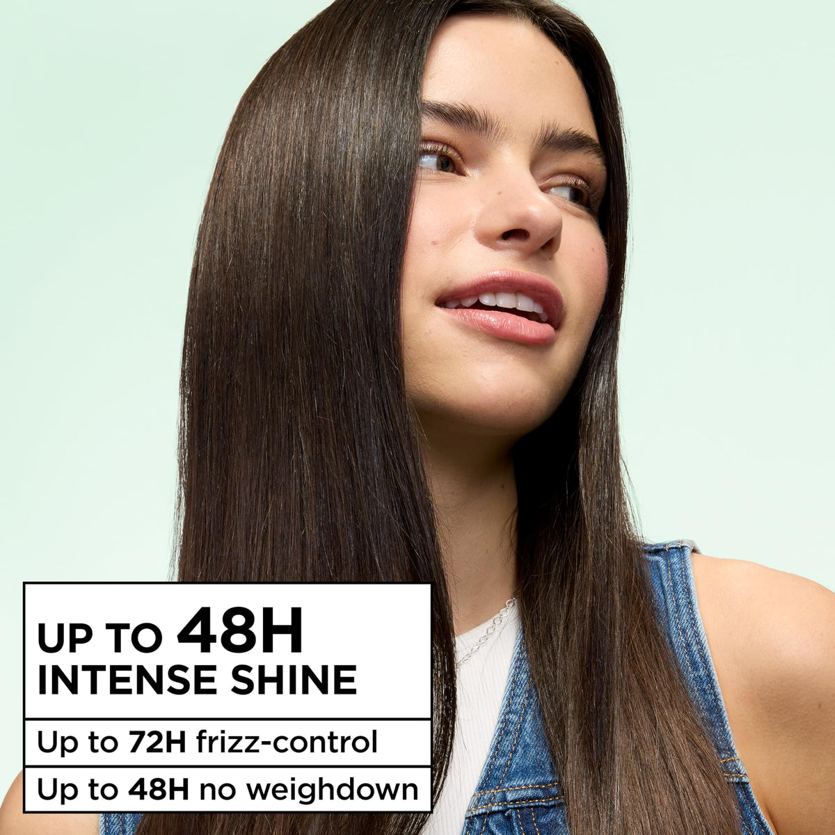 Garnier Fructis spray nozzle close-up highlighting precise mist control benefit