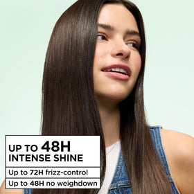 Garnier Fructis spray nozzle close-up highlighting precise mist control benefit