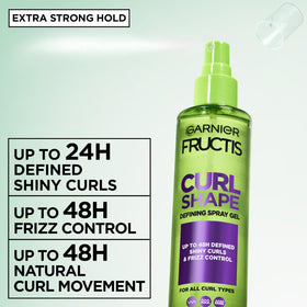 Garnier Fructis gel texture in mist form highlighting lightweight hydration
