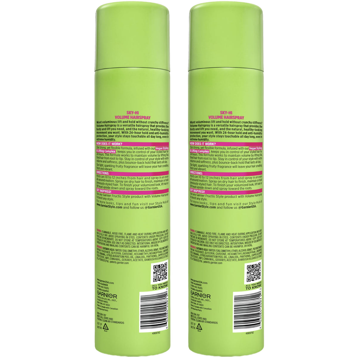 Garnier recycled cap label close-up highlighting eco-conscious packaging