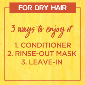 Garnier Hair Food Banana applied to wet hair demonstrating detangling benefit