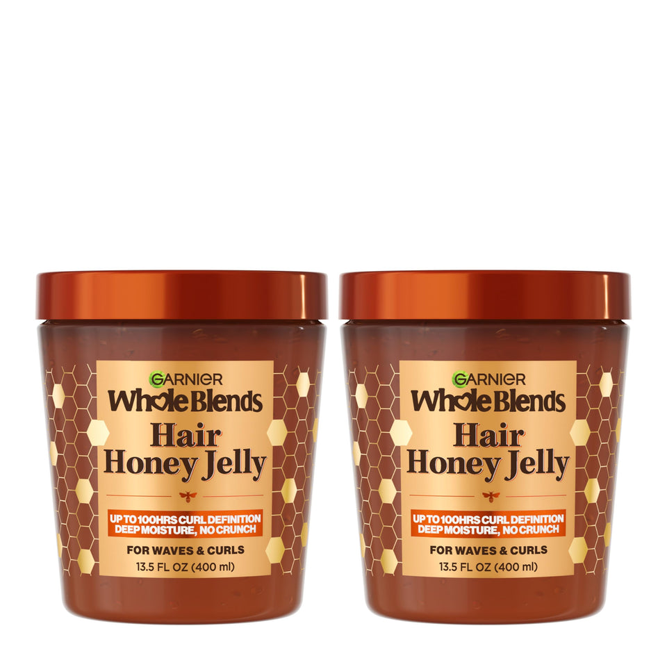 Garnier jar front view showing label and benefit of defined curls