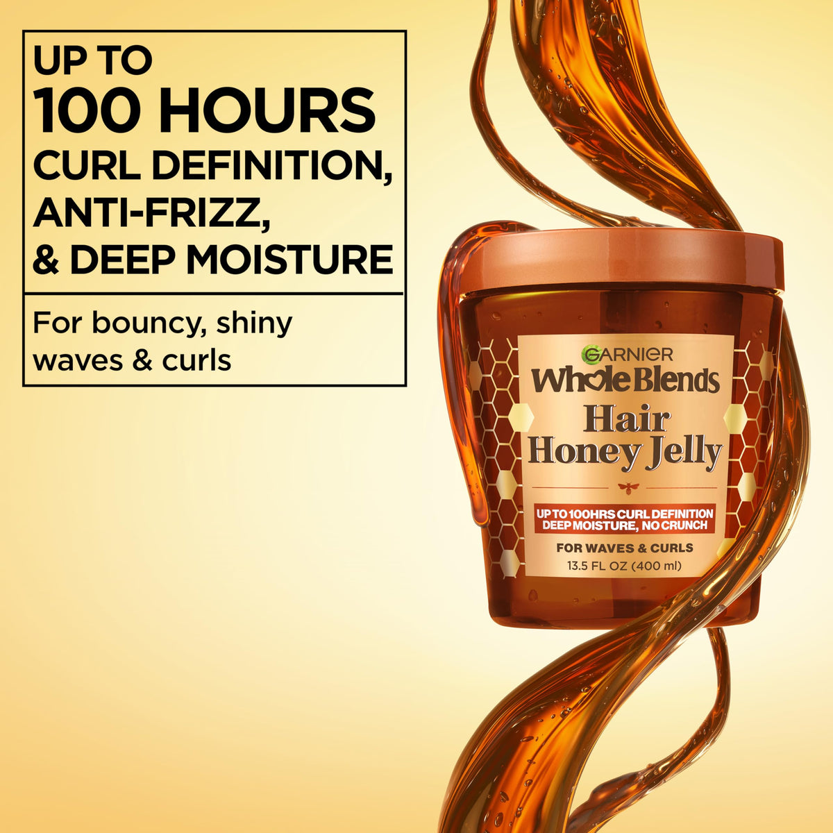 Garnier jar in hand to show size and convenient 13.5 fl oz capacity