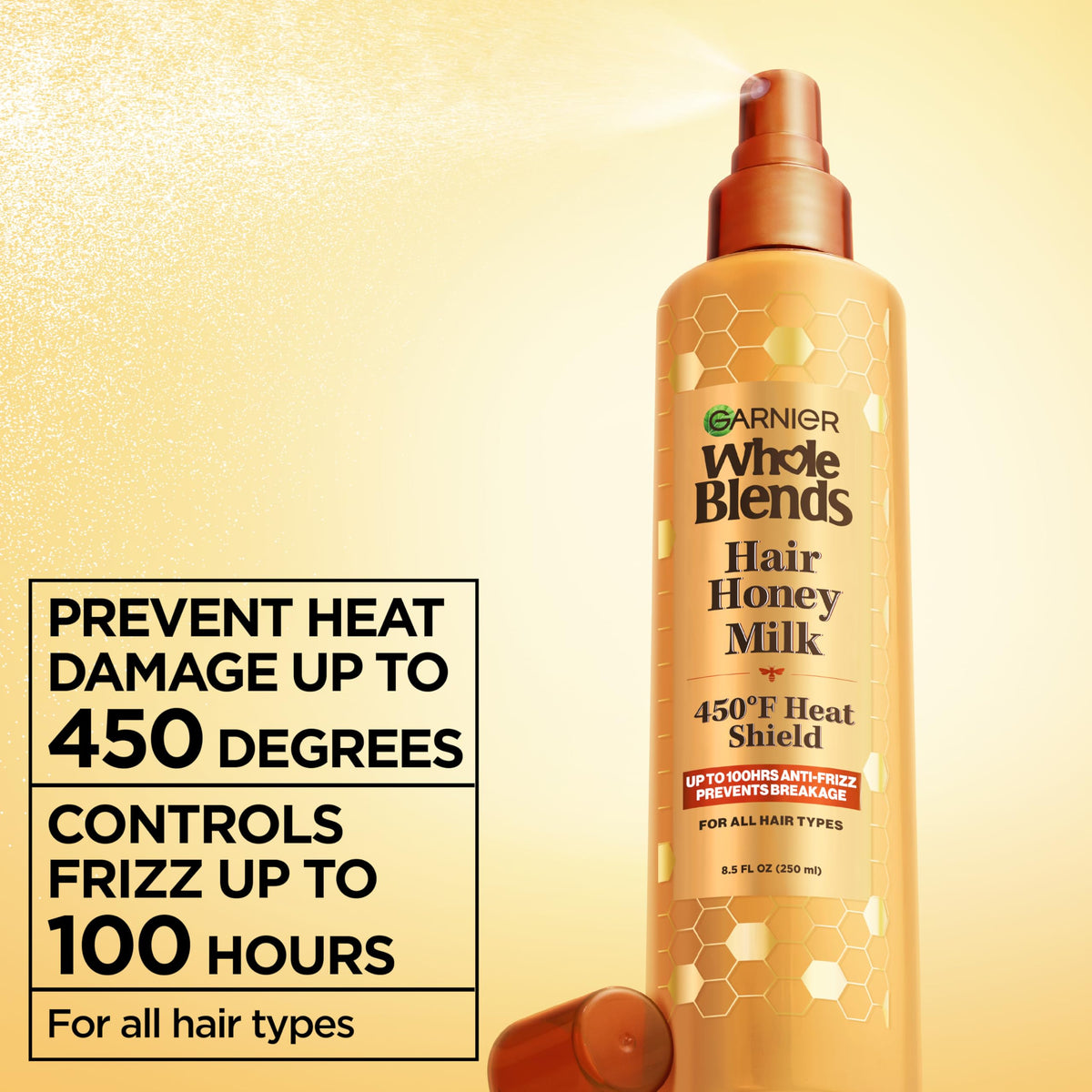 Garnier close-up of Acacia Honey and Beeswax ingredients for nourishment