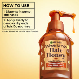 Garnier acacia honey ingredient shot emphasizing natural-sourced repair