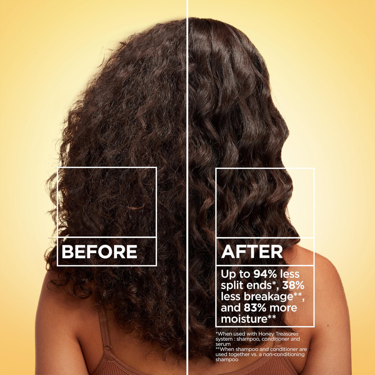 Garnier back label with ingredients list and usage instructions visible