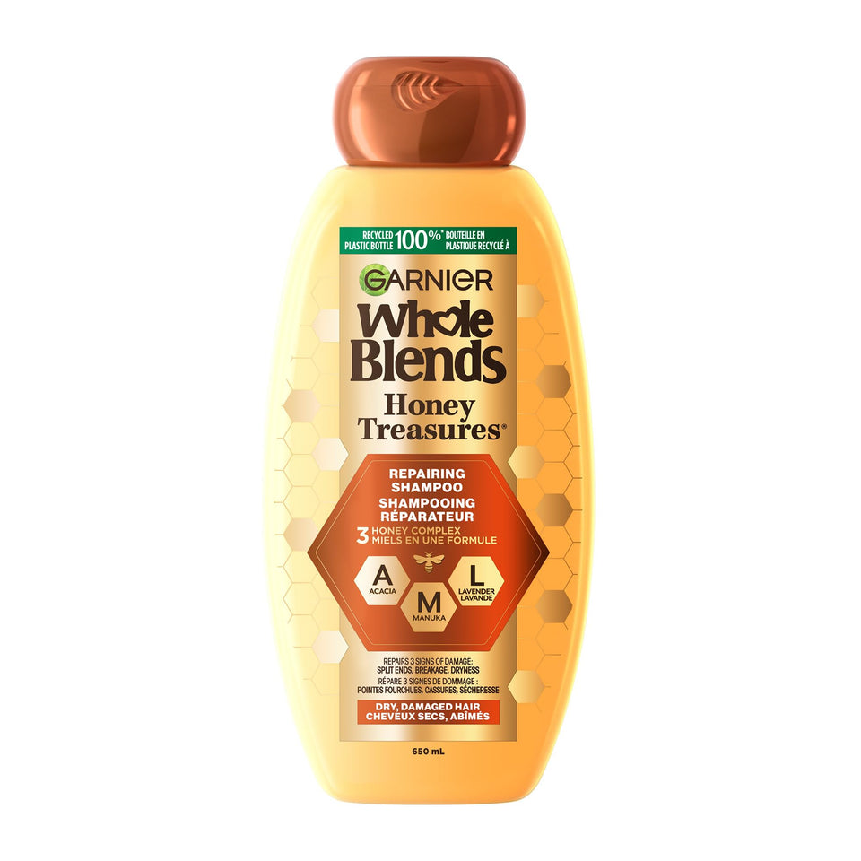 Garnier bottle front view showing label and 22 fl oz size for visible value