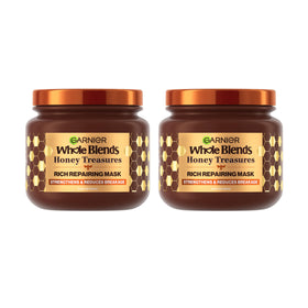 Garnier front packaging showing two 11.5 fl oz jars and product benefit