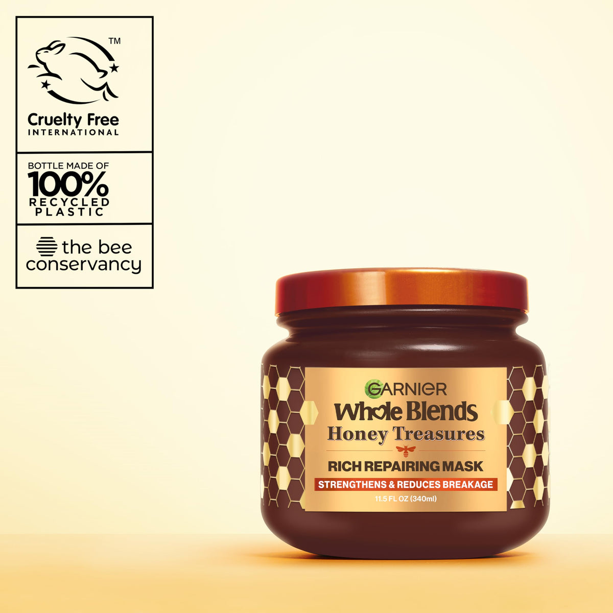 Garnier placed on bathroom shelf in lifestyle scene for routine