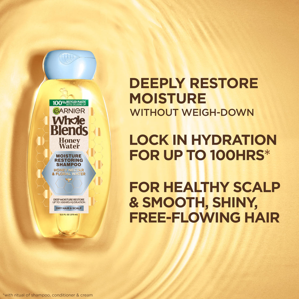 Garnier Honey Water back label showing ingredients and cruelty-free certification