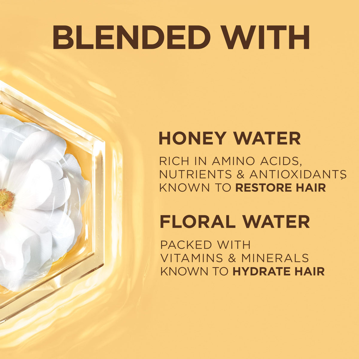 Garnier label detail on recycled plastic bottle, emphasizing sustainable packaging and eco-conscious design
