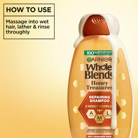 Garnier shampoo in bathroom scene demonstrating everyday use benefit