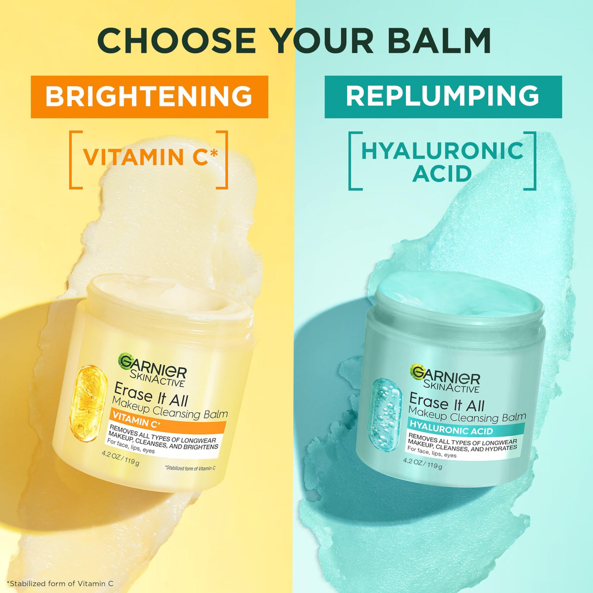 Garnier product label closeup with ingredients and claims, clarifies fragrance‑free benefit