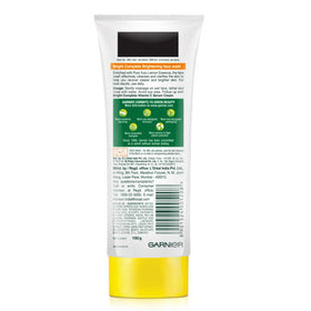 Garnier face wash being rinsed off showing effective removal and fresh finish