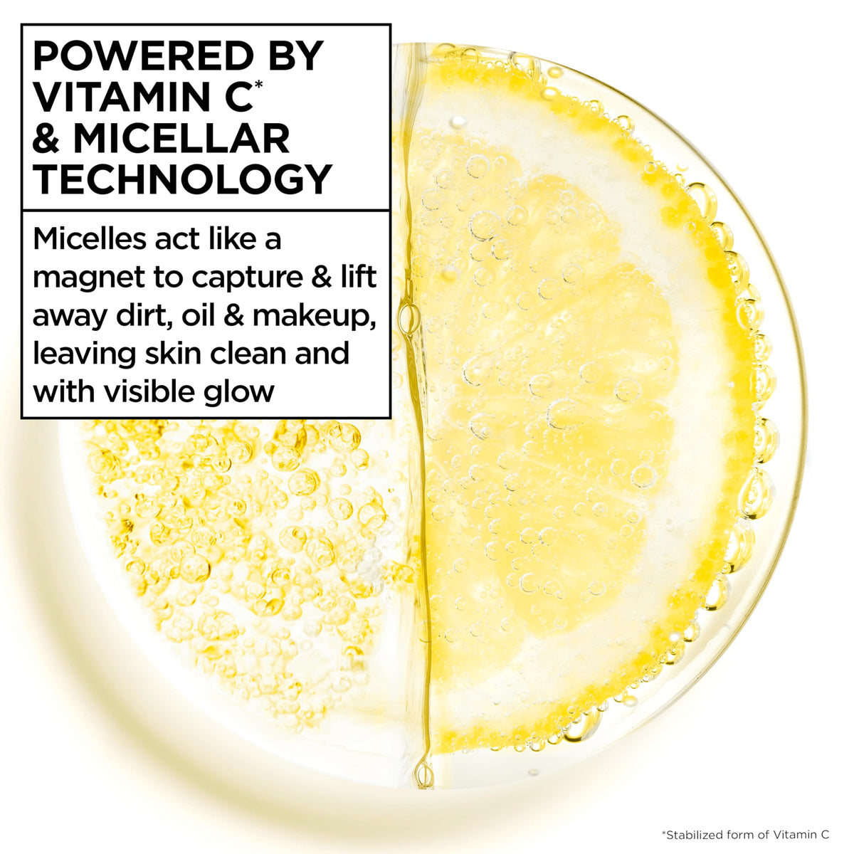 Garnier eye makeup before and after demonstrating gentle removal and no rubbing