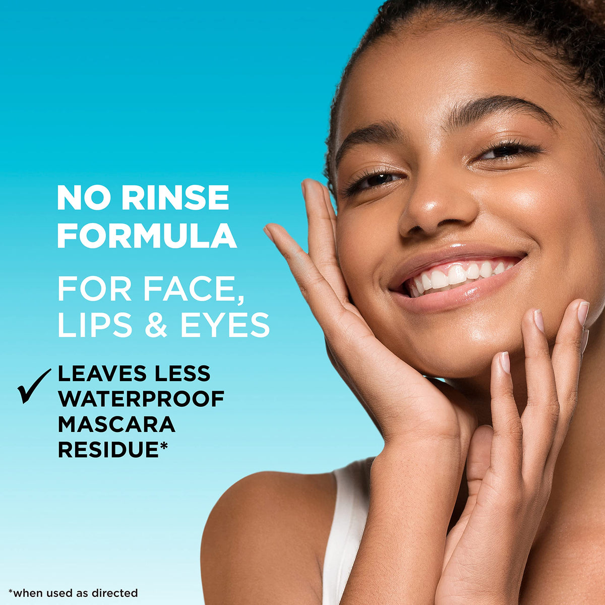 Garnier micellar water used on face with cotton pad, removes makeup easily