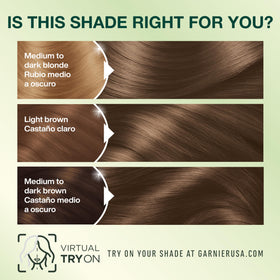 Applying Garnier Nutrisse cream to hair demonstrating easy at-home use